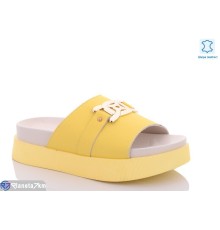 Шлепки жіночі на літо (8 пар р.36-41) жовтий  "PERLA"