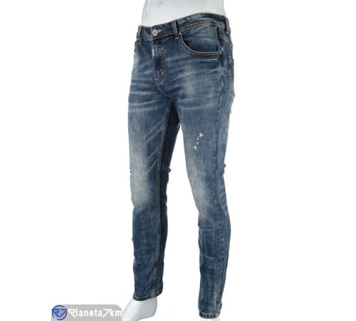 Джинси чоловічі на весну/осінь (5 шт. р.сетка 28-33) синій  "Kalabok"
