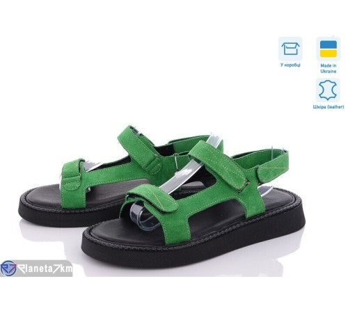 Босоніжки жіночі на літо (6 пар р.36-40) зелений  "GARRA"