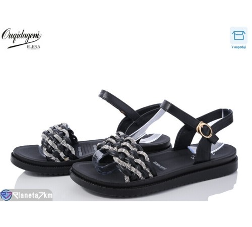 Босоніжки жіночі на літо (8 пар р.36-41) чорний  "Dageni"