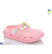 Кроки дитячі на літо (6 пар р.25-30) рожевий  "LUCKY"