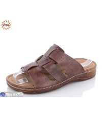 Шлепки чоловічі на літо (6 пар р.40-44) коричневий  "Jumay"