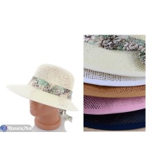 Капелюх жіночий на літо (5 шт. р.сетка 56-59) мікс  "CAROLLA"