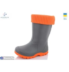 Дитяче гумове взуття на весну/осінь (6 пар р.25-35) сірий  "Acorus"