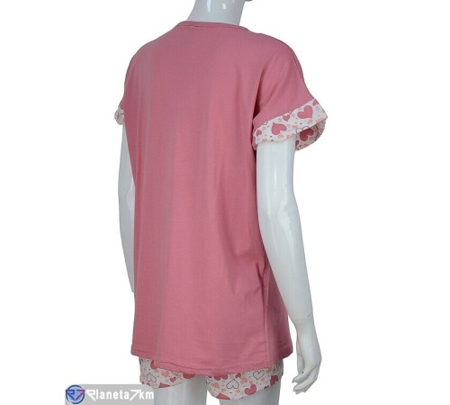 Піжама жіноча на літо (4 шт. р.сетка S-XL) рожевий "Kalabok" Піжама жіноча на літо (4 шт. р.сетка S-XL) рожевий "Kalabok"