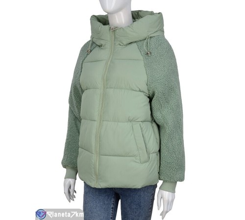 Куртка жіноча на зиму (4 шт. р.сетка M-2XL) зелений "NORA" Куртка жіноча на зиму (4 шт. р.сетка M-2XL) зелений "NORA"