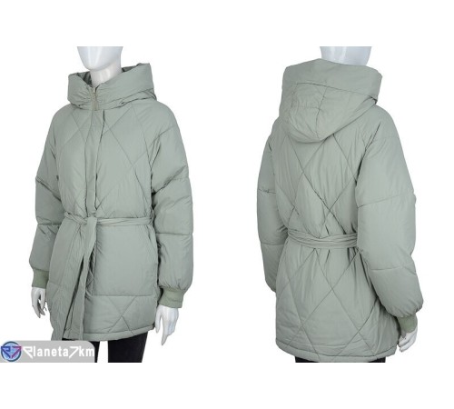 Куртка жіноча на зиму (4 шт. р.сетка M-2XL) зелений "NORA" Куртка жіноча на зиму (4 шт. р.сетка M-2XL) зелений "NORA"