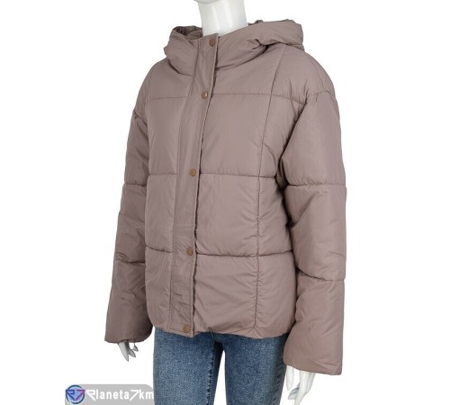 Куртка жіноча на зиму (6 шт. р.сетка M-2XL) коричневий "HUGGI" Куртка жіноча на зиму (6 шт. р.сетка M-2XL) коричневий "HUGGI"