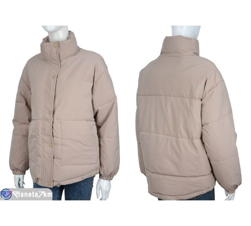 Куртка жіноча на зиму (5 шт. р.сетка M-2XL) бежевий "HUGGI" Куртка жіноча на зиму (5 шт. р.сетка M-2XL) бежевий "HUGGI"