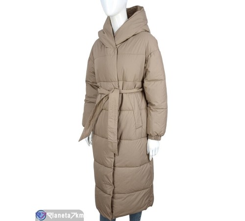 Пальто жіноче на зиму (5 шт. р.сетка S-2XL) коричневий "HUGGI" Пальто жіноче на зиму (5 шт. р.сетка S-2XL) коричневий "HUGGI"