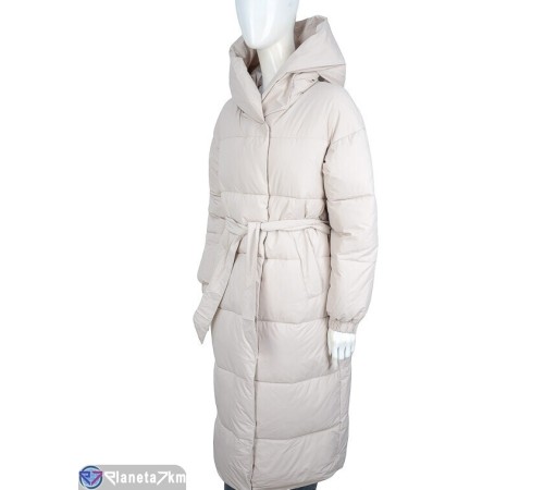 Пальто жіноче на зиму (5 шт. р.сетка S-2XL) бежевий  "HUGGI"