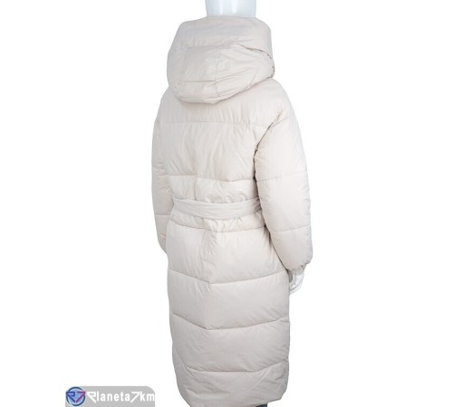 Пальто жіноче на зиму (5 шт. р.сетка S-2XL) бежевий  "HUGGI"