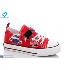 Дитячі кеди на весну/осінь (8 пар р.25-30) червоний  "Comfort-baby"