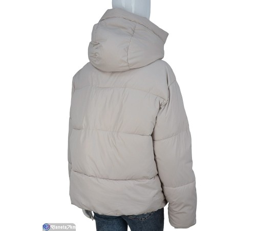 Куртка жіноча на зиму (4 шт. р.сетка M-2XL) бежевий "HUGGI" Куртка жіноча на зиму (4 шт. р.сетка M-2XL) бежевий "HUGGI"