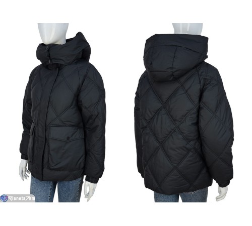 Куртка жіноча на зиму (4 шт. р.сетка S-XL) чорний "NORA" Куртка жіноча на зиму (4 шт. р.сетка S-XL) чорний "NORA"