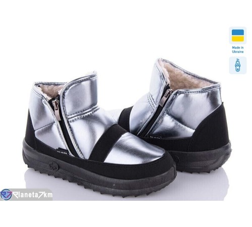 Черевики жіночі на зиму (6 пар р.38-42) срібний  "MURMUR"