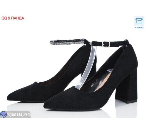 Туфлі жіночі на весну/осінь (8 пар р.36-41) чорний  "QQ&Панда"