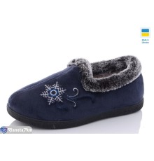 Тапки жіночі на зиму (6 пар р.37-42) синій  "Korka"