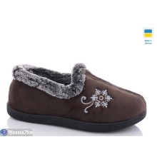 Тапки жіночі на зиму (6 пар р.37-42) коричневий  "Korka"
