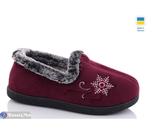 Тапки жіночі на зиму (6 пар р.37-42) червоний  "Korka"
