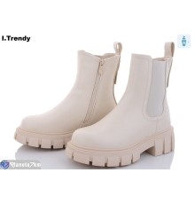 Черевики жіночі на зиму (6 пар р.36-41) бежевий  "Trendy"