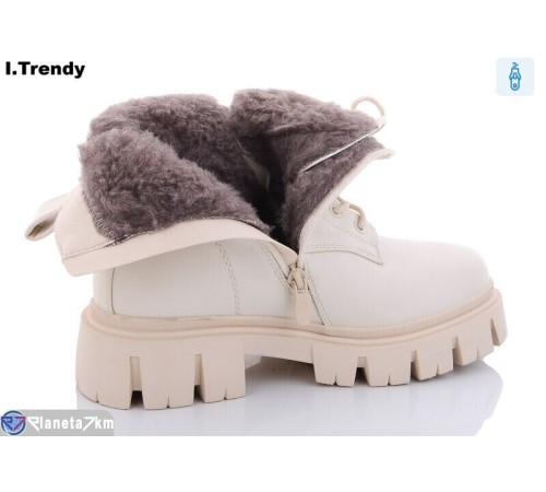 Черевики жіночі на зиму (6 пар р.36-41) бежевий  "Trendy"
