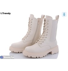 Черевики жіночі на зиму (6 пар р.36-41) бежевий  "Trendy"