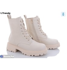 Черевики жіночі на зиму (6 пар р.36-41) бежевий  "Trendy"