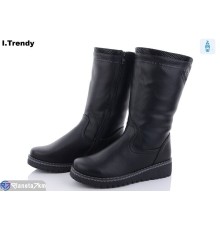 Черевики жіночі на зиму (6 пар р.37-42) чорний  "Trendy"