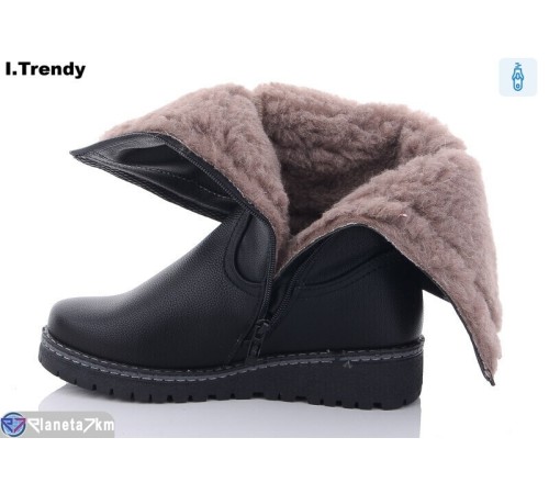 Черевики жіночі на зиму (6 пар р.37-42) чорний  "Trendy" Черевики жіночі на зиму (6 пар р.37-42) чорний  "Trendy"