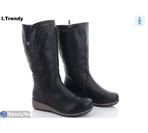 Черевики жіночі на зиму (6 пар р.37-42) чорний  "Trendy" Черевики жіночі на зиму (6 пар р.37-42) чорний  "Trendy"