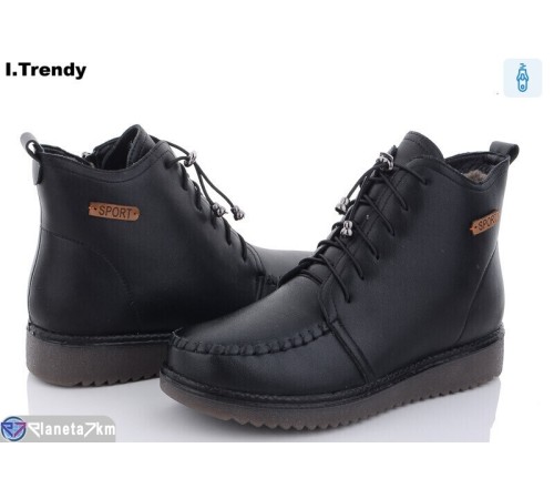 Черевики жіночі на зиму (8 пар р.37-42) чорний "Trendy" Черевики жіночі на зиму (8 пар р.37-42) чорний "Trendy"