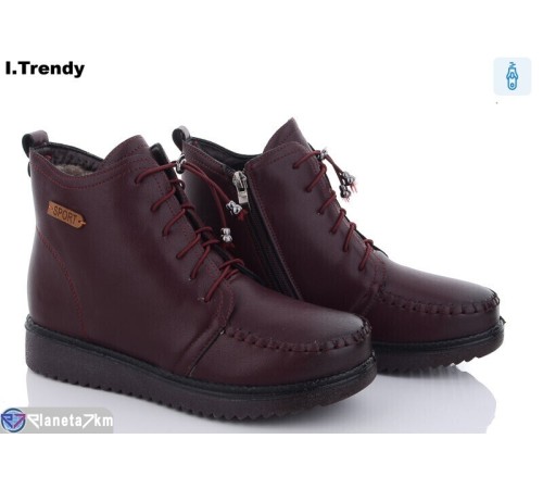 Черевики жіночі на зиму (8 пар р.37-42) бордовий "Trendy" Черевики жіночі на зиму (8 пар р.37-42) бордовий "Trendy"
