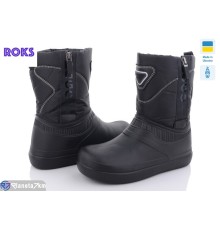 Жіноче гумове взуття на весну/осінь (8 пар р.37-41) чорний  "Roks"