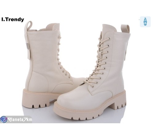 Черевики жіночі на зиму (6 пар р.36-41) бежевий  "Trendy"