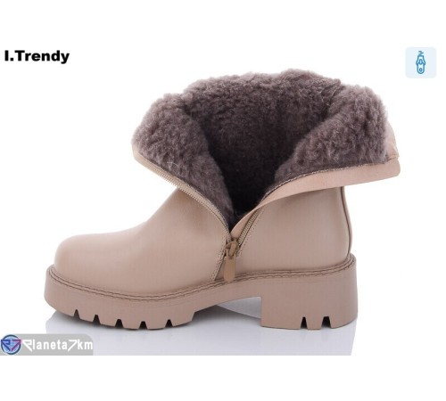 Черевики жіночі на зиму (6 пар р.36-41) бежевий  "Trendy"