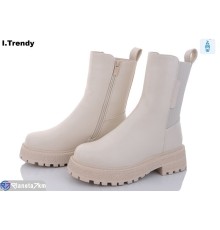 Черевики жіночі на зиму (6 пар р.36-41) бежевий  "Trendy"