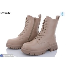 Черевики жіночі на зиму (6 пар р.36-41) бежевий  "Trendy"