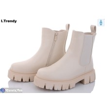 Черевики жіночі на зиму (6 пар р.36-41) бежевий  "Trendy"