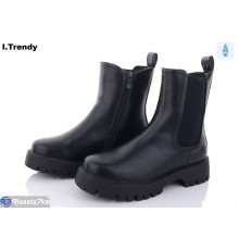 Черевики жіночі на зиму (6 пар р.36-41) чорний  "Trendy"