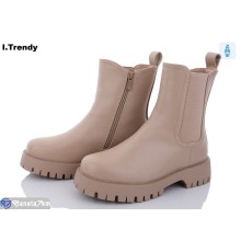 Черевики жіночі на зиму (6 пар р.36-41) бежевий  "Trendy"