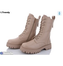Черевики жіночі на зиму (6 пар р.36-41) бежевий  "Trendy"