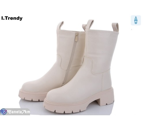Черевики жіночі на зиму (6 пар р.36-41) бежевий  "Trendy"