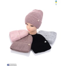 Шапка жіноча на зиму (5 шт. р.сетка 56-60) мікс  "Angell"