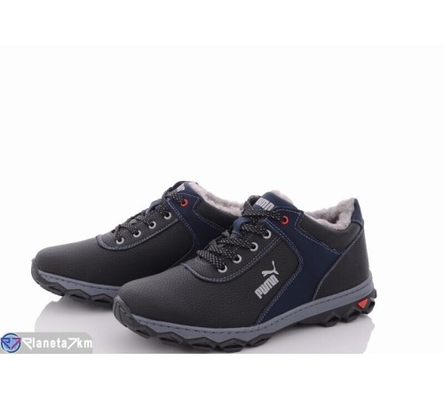 Кросівки чоловічі на зиму (8 пар р.40-45) чорний  "LEOBAZA"