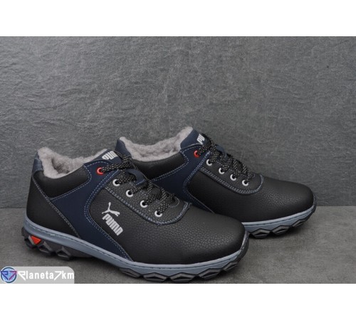 Кросівки чоловічі на зиму (8 пар р.40-45) чорний  "LEOBAZA"