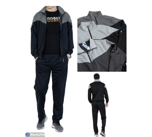 Спортивний костюм чоловічий на весну/осінь (6 шт. р.сетка M-3XL) мікс  "Masari"