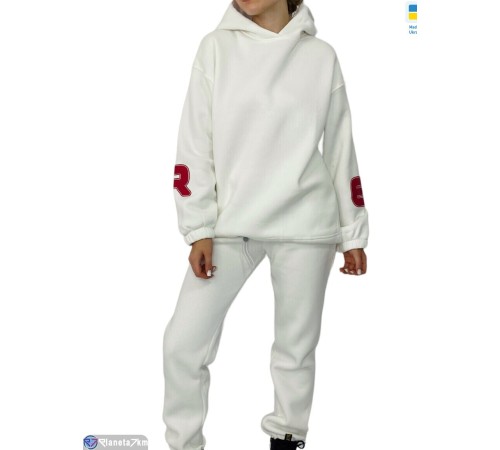 Спортивний костюм жіночий на зиму (3 шт. р.сетка XL-3XL) білий "Marco" Спортивний костюм жіночий на зиму (3 шт. р.сетка XL-3XL) білий "Marco"