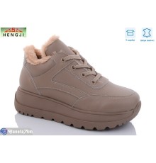 Кросівки жіночі на зиму (8 пар р.36-41) коричневий  "HENGJI-ELENA"
