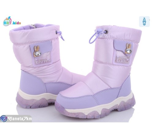 Дутики дитячі на зиму (8 пар р.27-32) фіолетовий  "BBT"